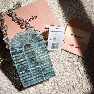 Cult Gaia acrylic phone crossbody bag